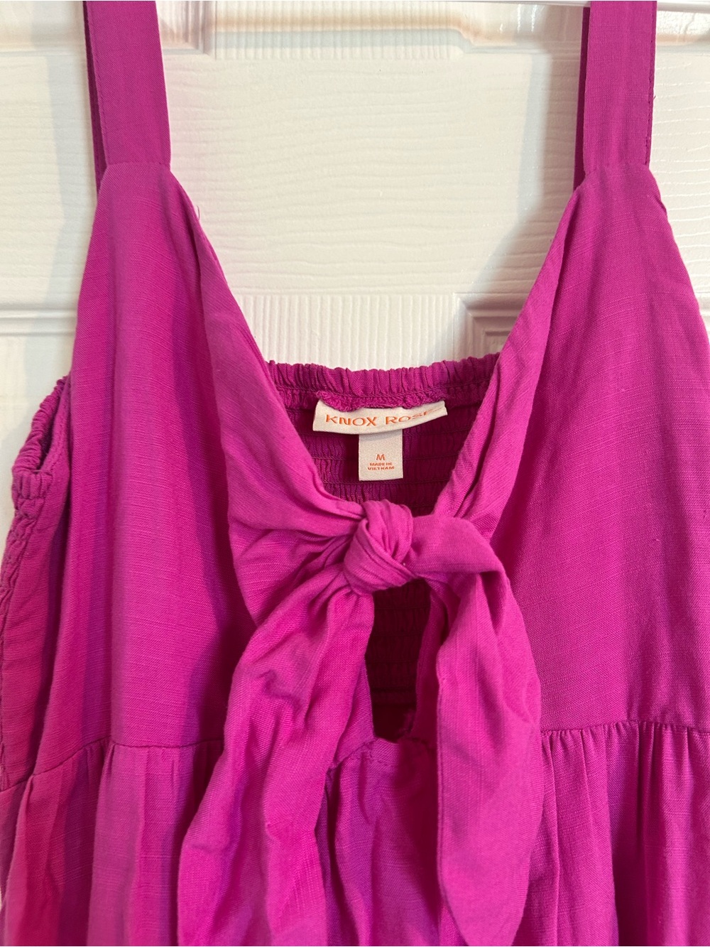Knox Rose Fuchsia Tie-Front Sundress - Picture 2 of 5